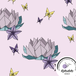 Jersey. Origami Lotus, pink