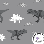 Puuvillane trikotaaž. Origami dinosaurused