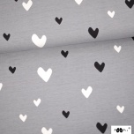 Jersey. Hearts, grey